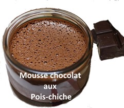 Mousse chocolat aux Pois Chiche